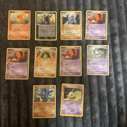 Lot Of 10 Vintage Common Pokemon Cards MP - Image 1