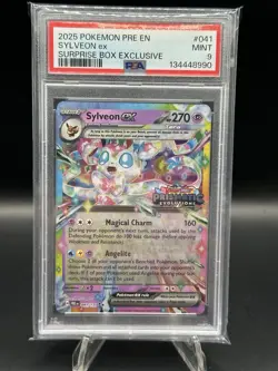Pokemon Sylveon EX 41/131 Prismatic Evolutions STAMPED Promo Card Tcg PSA 9 Mint - Image 1