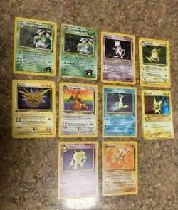Vintage Pokemon Card Lot Lp-Mp Rare Cards And Holos - Image 1