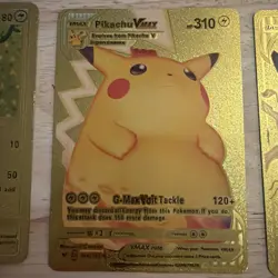 Pokemon Mega Pikachu Lot of 14 Gold Foil Fan Art Collectible Cards - Image 3