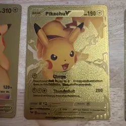 Pokemon Mega Pikachu Lot of 14 Gold Foil Fan Art Collectible Cards - Image 4