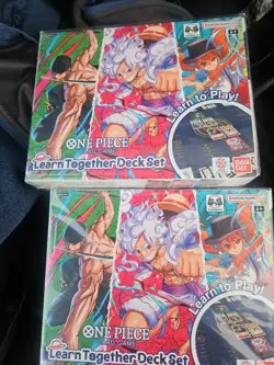 One Piece Card Game Learn Together Deck Set LT01 English New Sealed 2 Lot - Image 1