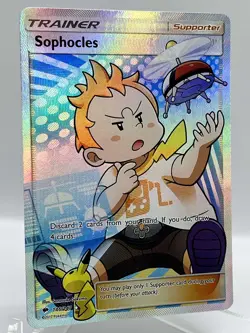 Sophocles 146/147 S&M Burning Shadows Holo Full Art Pokemon TCG Card NM/M - Image 2
