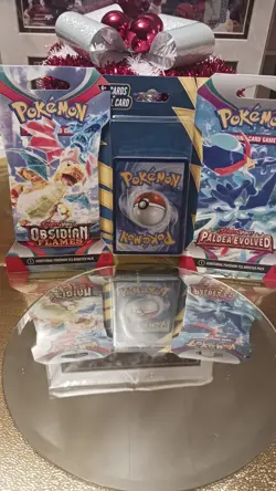 Pokemon Card Bundle Paldea Evolved + Obsidian Flames + 24 Cards 1 Foil SEALED - Image 1