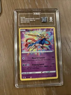 Pokemon TCG SWSH04: Vivid Voltage Zacian Card #082/185 Amazing Rare - Image 1