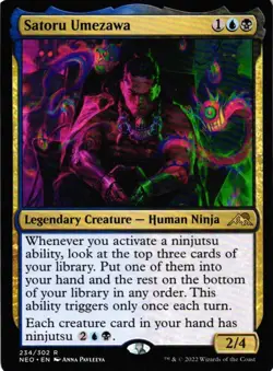 MTG TCG - Satoru Umezawa 234 Kamigawa: Neon Dynasty - NM Free Shipping $5+ - Image 1