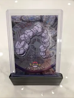 2000 TOPPS Chrome Pokemon Onix #95 TV Animation - Series 2 Holo Foil - Image 1