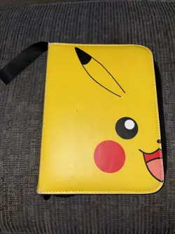 Ultra PRO Pokemon Pikachu 4 Pocket Zippered Card Binder Album w/ Strap - Image 1