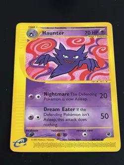 Pokemon TCG Expedition Base Set Haunter Card 80/165 Regular - Image 1