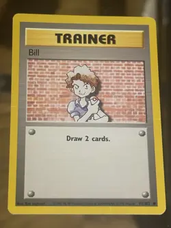 Pokemon Bill 91/102 Base Set Unlimited Card - Image 1