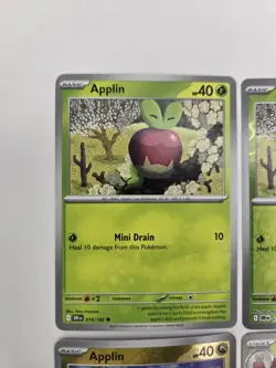 Lot of 12 Applin Dipplin Flapple Hydrapple Various Pokemon Rare Reverse Holo - Image 3