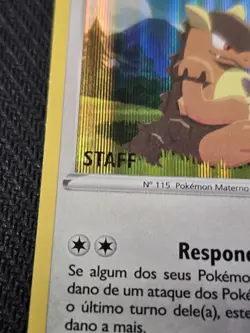 Portuguese Pokemon Darkness Ablaze Kangaskhan Prerelease STAFF Promo SWSH038 - Image 2