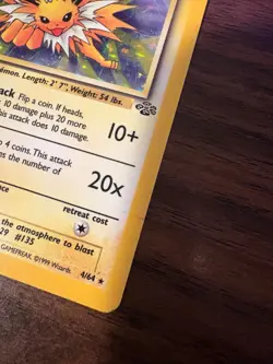 Jolteon Holo 1st Edition 4/64 - Jungle Set (1999) - Pokemon WotC - Played - Image 3