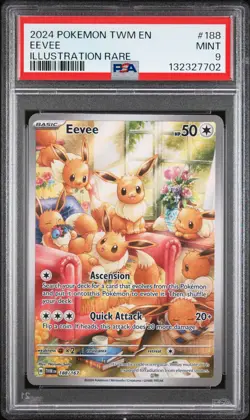 Eevee 188/167 Illustration Rare Twm En-twilight Masquerade Pokemon PSA 9 *702 - Image 1