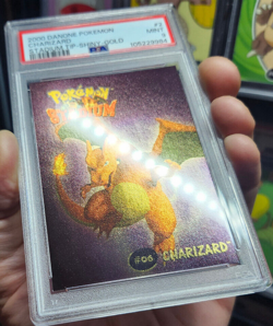 🔥 PSA 9 MINT - 2000 Danone Pokemon Stadium Shiny Gold #2 CHARIZARD 🐉 Pop: 11 - Image 3