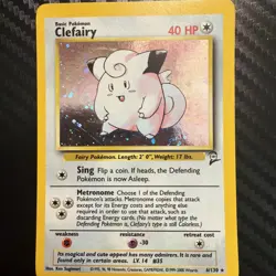 Clefairy 006/130 Base Set 2 Holo Rare Pokemon TCG Vintage - Image 1
