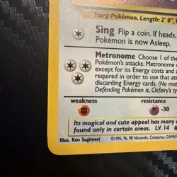 Clefairy 006/130 Base Set 2 Holo Rare Pokemon TCG Vintage - Image 3