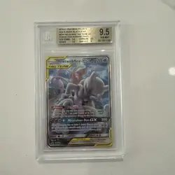 POKEMON PROMOS SUN & MOON BLACK STAR MEWTWO & MEW TAG TEAM GX POWER BGS 9.5 - Image 3