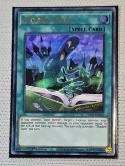 Yugioh! Shadow Toon DLCS-EN076 (Gold) Yu-Gi-Oh! Ultra Rare 1st Edition - Image 1