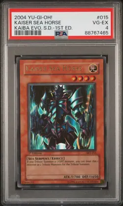 Yu-Gi-Oh! TCG Kaiser Sea Horse Kaiba Evolution SKE-015 1st Edition Ultra PSA 4 - Image 1