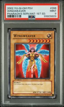 2002 YU-GI-OH! PSV WINGWEAVER PHARAOH'S SERVANT 1ST EDITION PSA 9! MINT - Image 1