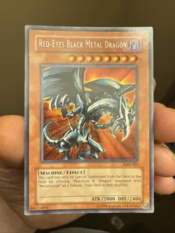 Yugioh - Red-Eyes Black Metal Dragon FMR-001 Forbidden Memories Secret Rare LP - Image 1