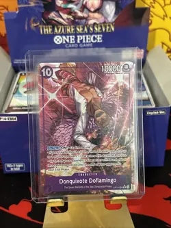 One Piece TCG Donquixote Doflamingo OP14-069 SR Alt Art Azure Sea's Seven NM/M - Image 1