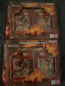 (4) One Piece TCG Illustration Box Vol. 5 and 6 Sealed - Image 3