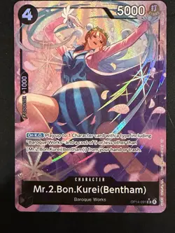 One Piece CCG MR.2.BON.KUREI (Bentham) OP14-091 Alt Art English Near Mint Cond. - Image 1