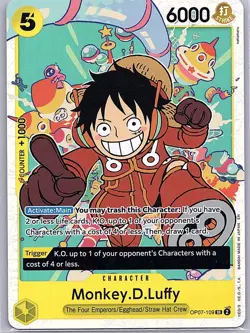 Monkey D Luffy SR OP07-109 - 500 Years In The Future - One Piece TCG - Image 1