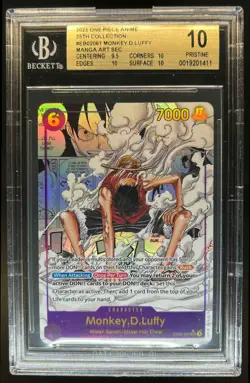 2025 One Piece Anime 25th Collection Monkey.D.Luffy Manga Art #EB02-061 BGS 10 - Image 1