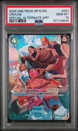 Urouge (SP) Alt Art OP07-021 - One Piece OP10 Royal Blood 2025 English PSA 10 GM - Image 1