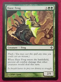 Magic The Gathering RISE OF THE ELDRAZI HAZE FROG green card MTG - Image 1