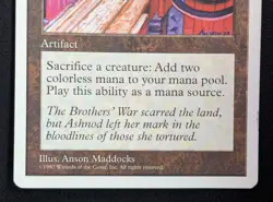 MTG Ashnod's Altar- DAMAGED -5th Edition Magic the Gathering Card # 349 - Image 4