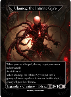 Ulamog, the Infinite Gyre - Full Art Altered Art Custom Proxy Cards - Image 1