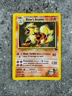 Pokemon TCG Cards Blaine's Arcanine 1/132 Gym Challenge Holo Rare - Image 1