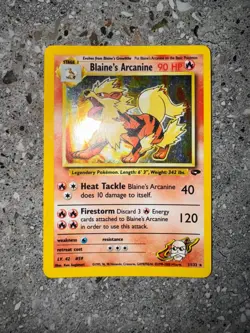 Pokemon TCG Cards Blaine's Arcanine 1/132 Gym Challenge Holo Rare - Image 3