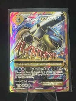 Pokemon TCG Mega M Blastoise EX Evolutions Full Art Ultra Rare Holo Card 102/108 - Image 1