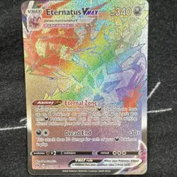Pokemon TCG Eternatus VMAX Rainbow Rare Holo Darkness Ablaze Lot of 2 Cards - Image 2
