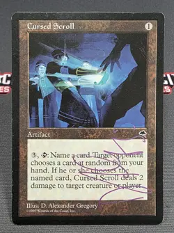 MTG Cursed Scroll - Signed - Tempest Magic the Gathering Card - Image 1