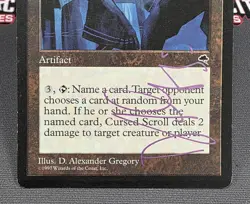 MTG Cursed Scroll - Signed - Tempest Magic the Gathering Card - Image 4