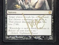 MTG Thoughtseize- Signed -Theros Magic the Gathering Card # 107 - Image 4