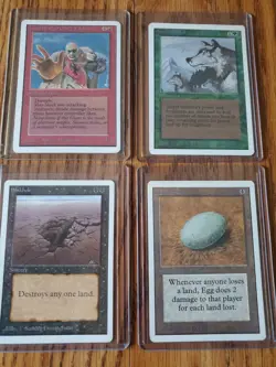 MAGIC THE GATHERING Lot of Four (4) UNLIMITED Cards Very Nice Condition - Image 1