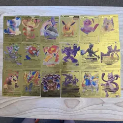 Pokemon Lot Of 18 Gold Foil Fan Art Cards - Image 1
