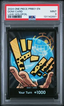 2024 ONE PIECE PRB01-TRAFALGAR LAW-HOLOFOIL DON!! CARD PSA 9 - Image 1