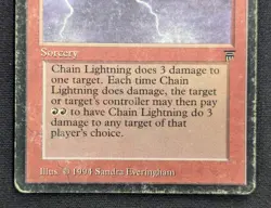 MTG Chain Lightning- DAMAGED -Legends Magic the Gathering Card # 137 - Image 4