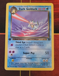 Dark Golduck 37/82 1st Edition Team Rocket Pokemon Card WOTC Uncommon LP - Image 1
