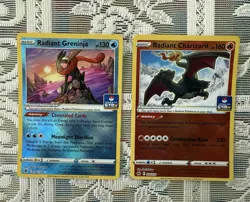 Pokemon Trading Cards Game Radiant Greninja GYM and Radiant Charizard GYM - Image 1