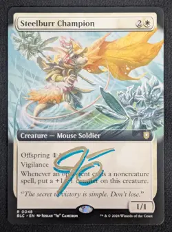 MTG Steelburr Champion- Signed -Bloomburrow Commander Magic Card # 48 - Image 1