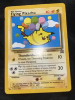 Vintage 2001 Flying Pikachu 25/53 Black Star Promo #25 English Pokemon Card WotC - Image 1